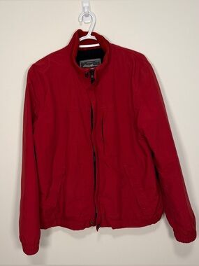 Eddie Bauer Men’s Weatheredge Jacket Size M Red Outdoor Weatherproof Hiking